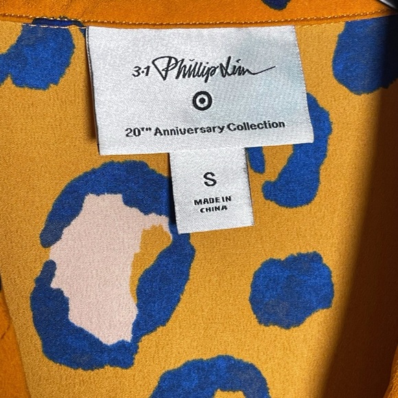 3.1 Phillip Lim for Target Orange and Blue Blazer with Abstract Pattern - Picture 3 of 6